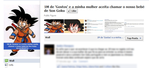 Mãe aceita chamar seu filho de Son Goku, se uma página no Facebook